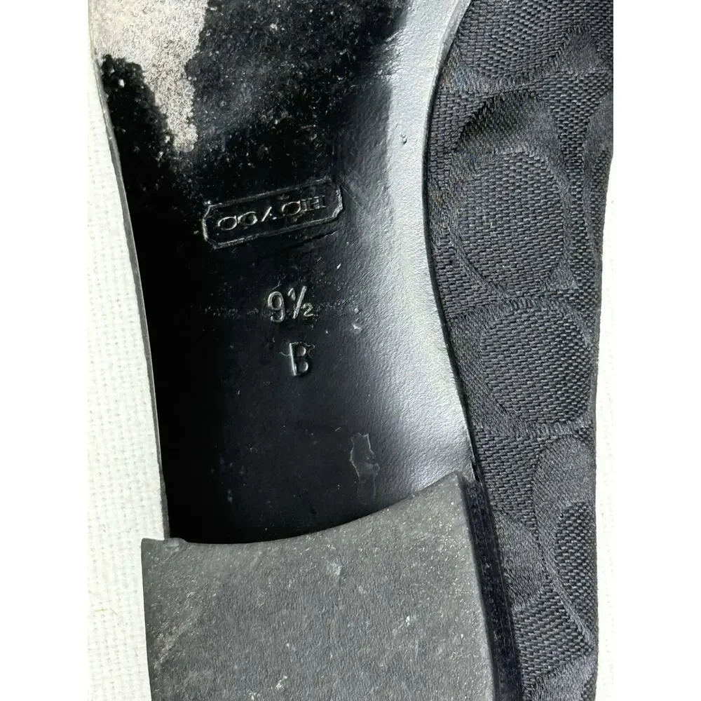 Coach Black Signature Jacquard Slip On Loafer US Size 9.5 B